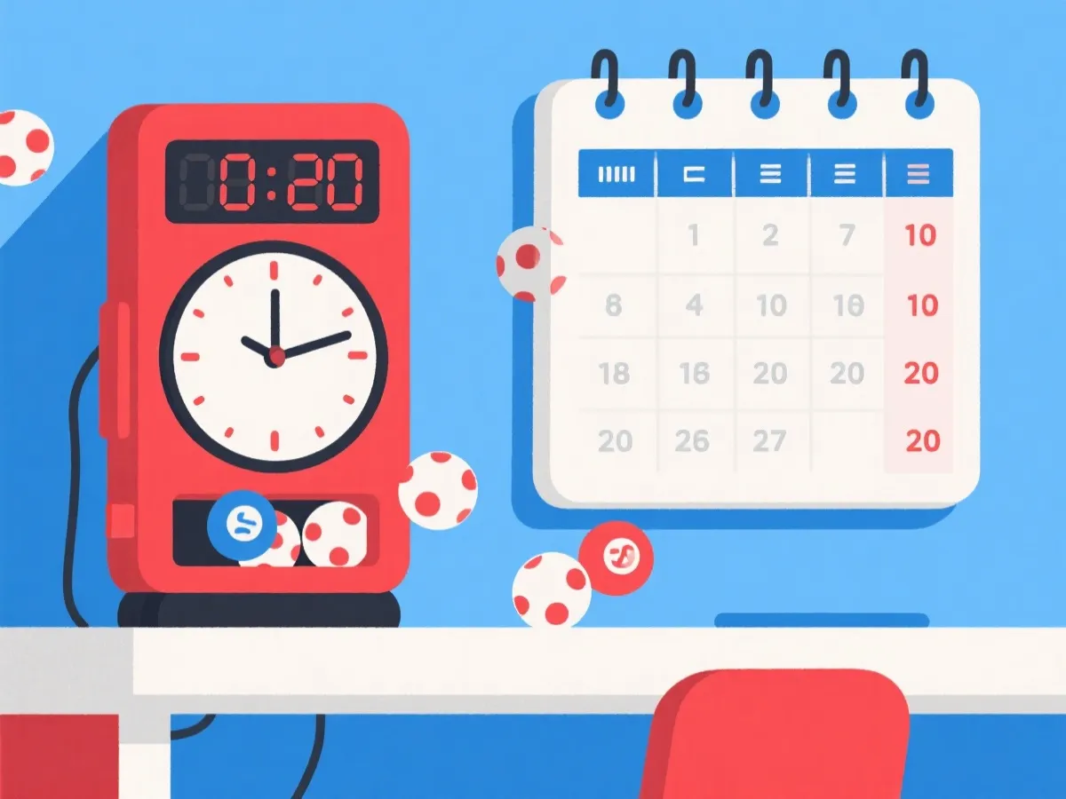 Australia Lucky 5 draw schedule illustration